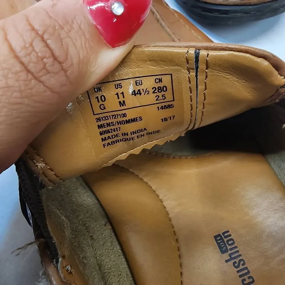 Clarks Northam Racer Slip On Leather Loafer Cognac Men's 11 Casual Ortholite